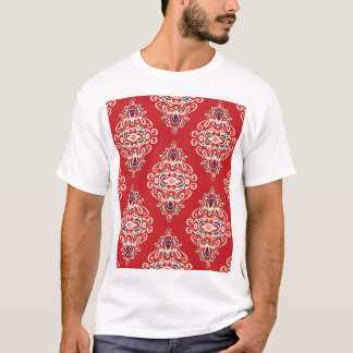 Damask : Bloei naadloos patroon. T-shirt