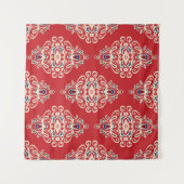 Damask : Bloei naadloos patroon. Wandkleed (Voorkant (horizontaal))