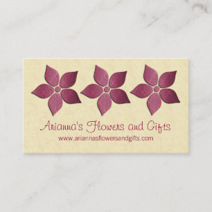 Damask Blooms Floral Visitekaartje