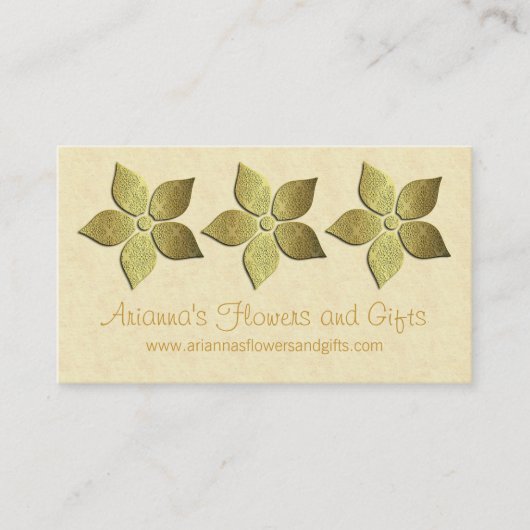 Damask Blooms Floral Visitekaartje (Voorkant)