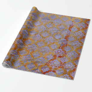 Damask Blue Cobalt Old Paris Roos Gold Royal Cadeaupapier