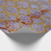 Damask Blue Cobalt Old Paris Roos Gold Royal Cadeaupapier (Hoek)