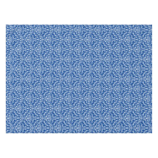 Damask Blue en White Tafelkleed (Voorkant (Horizontaal))