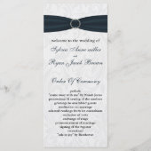 Damask Blue Wedding programma Programmakaart (Voorkant)