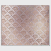 Damask Blush Roze Rose Gold Foxier Powder Royal Cadeaupapier (Vlak)