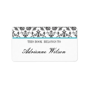 Damask Bookplate Etiket
