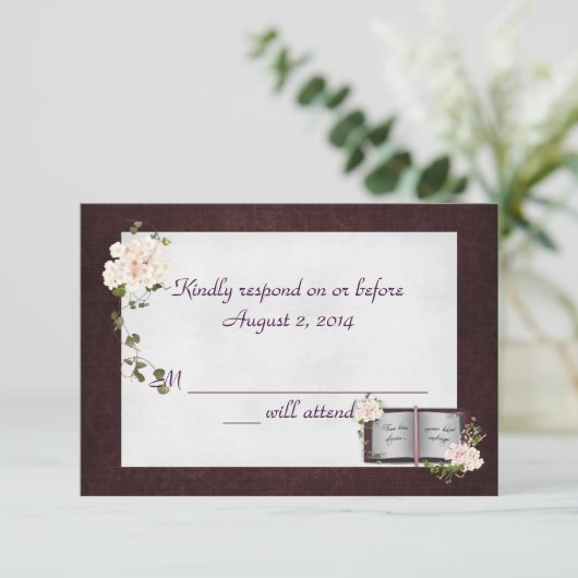 Damask Border RSVP (Staand voorkant)