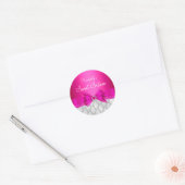 Damask & Bow Pink Sweet Sixteen Sticker (Envelop)
