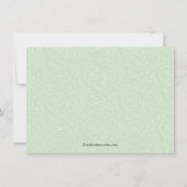 Damask Bridal Shower Invitation Black & Green Kaart (Achterkant)