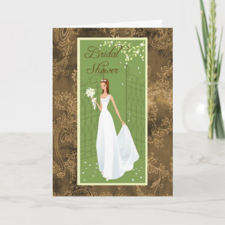 Damask Bridal Shower Invitation Kaart