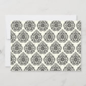 Damask Bridal Shower Invitation Kaart (Achterkant)