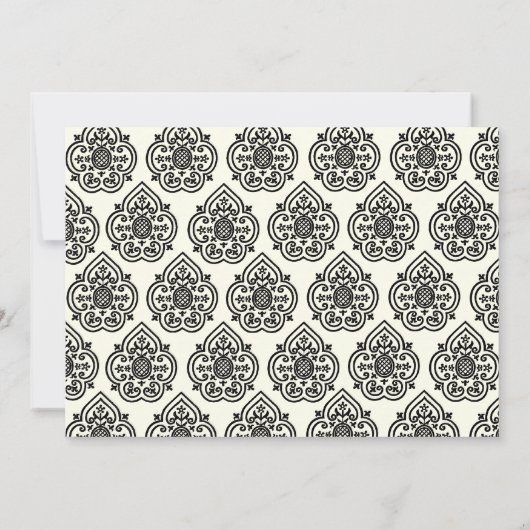  Damask Bridal Shower Invitation Kaart (Achterkant)