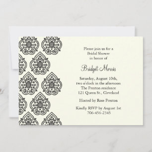 Damask Bridal Shower Invitation Kaart