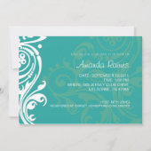Damask Bridal Shower Invitation Kaart (Voorkant)