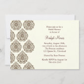 Damask Bridal Shower Invitation Kaart (Voorkant)
