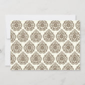 Damask Bridal Shower Invitation Kaart (Achterkant)