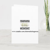 Damask Bridal Shower Invitation Kaart (Achterkant)