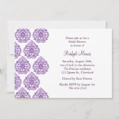 Damask Bridal Shower Invitation Kaart (Voorkant)