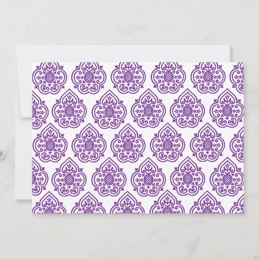 Damask Bridal Shower Invitation Kaart (Achterkant)