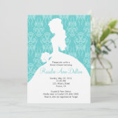 Damask Bride - Vrijgezellenfeest Invitation Kaart (Staand voorkant)
