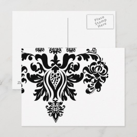 Damask-Briefkaart Briefkaart (Voorkant / Achterkant)