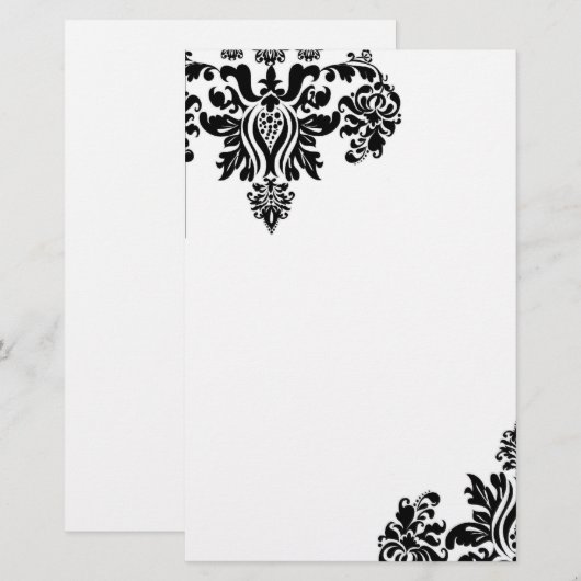 Damask briefpapier (Voorkant / Achterkant)