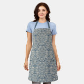 Damask Brocade Flourish op Blue Schort (Gedragen)