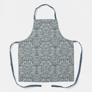 Damask Brocade Flourish op Blue Schort