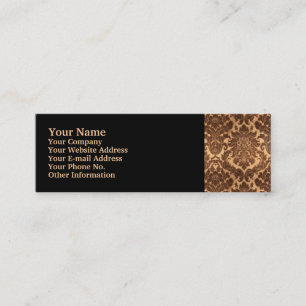 Damask - Brown & beige Mini Visitekaartje