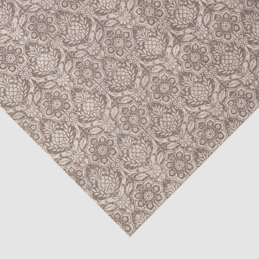 Damask Brown Pattern Tissuepapier (Detail)