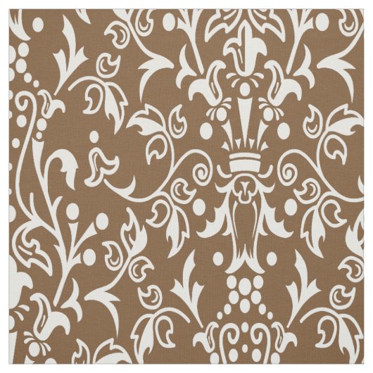 Damask Brown Stof (Swatch)