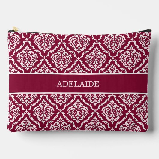 Damask Bruid Stam Bruidsfeest Cranberry Rood Etui (Voorkant)