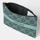 Damask Bruid Stam Bruidsfeest Zeeglasgroen Etui (Open)