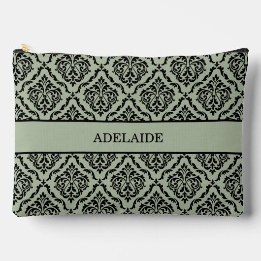 Damask Bruid Stam Bruidsmeisjes Jurk Salie Groen Etui (Voorkant)