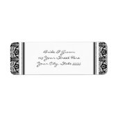 Damask Bruiloft Aangepaste retour adreslabels Etiket (Voorkant)