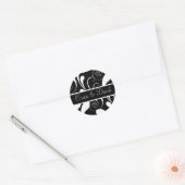 damask Bruiloft Monogram stickers (Envelop)