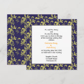 damask bruiloft uitnodiging van ouders (Voorkant / Achterkant)