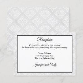 Damask bruiloft uitnodigingsbijlage Kaart
