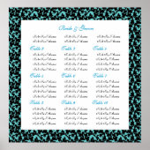 Damask bruiloft-zitkaarten poster (Voorkant)