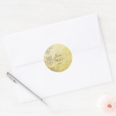  DAMASK BRUILOFTUITNODIGINGEN RONDE STICKER (Envelop)