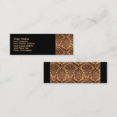 Damask - Bruin & beige Mini Visitekaartje (Voorkant / Achterkant)