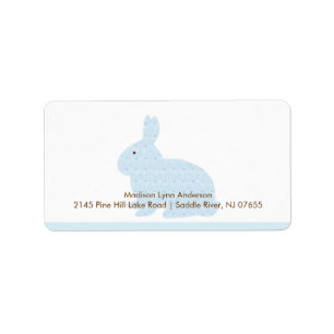 Damask Bunny Retouradreslabel Etiket
