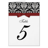 Damask Burgundy Bow Table Seed Number (Voorkant)