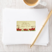 Damask Burgundy Flowering Branch Etiket (Insitu)