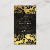 Damask BusinessCard Gold + zwart Visitekaartje (Achterkant)
