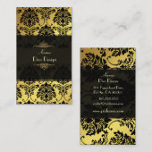 Damask BusinessCard Gold + zwart Visitekaartje (Voorkant / Achterkant)