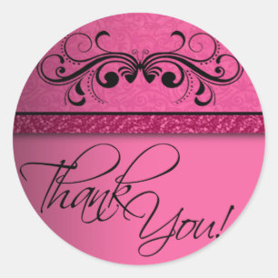 Damask Butterfly Dank u Sticker