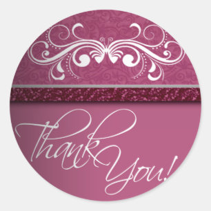 Damask Butterfly Dank u Sticker