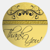 Damask Butterfly Dank u Sticker (Voorkant)