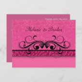Damask Butterfly Save the Date Uitnodiging (Voorkant / Achterkant)